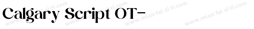 Calgary Script OT字体转换